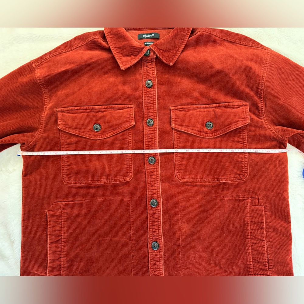 Madewell Corduroy Twill Oversized Shirt Jacket - Stained Mahogany- Large - Picture 16 of 16